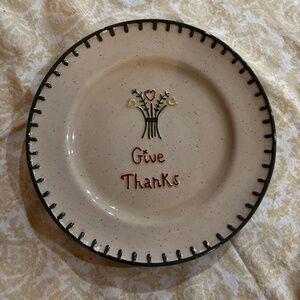 Give Thanks plate - Thanksgiving